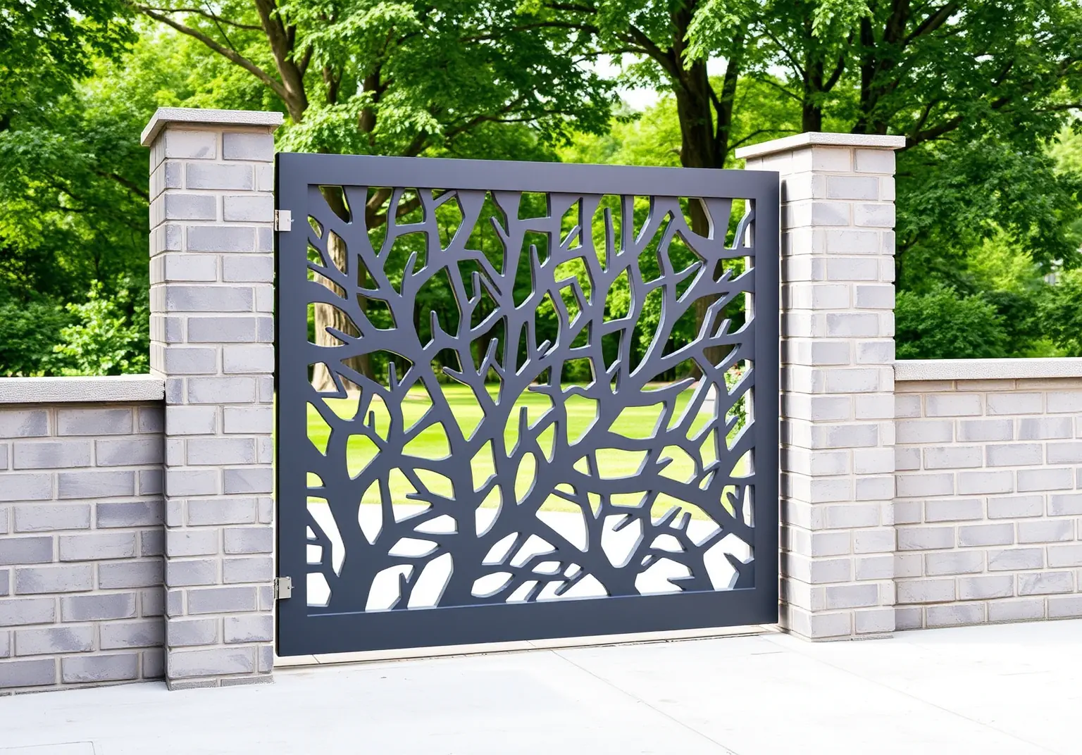 grand portillon entrée maison 